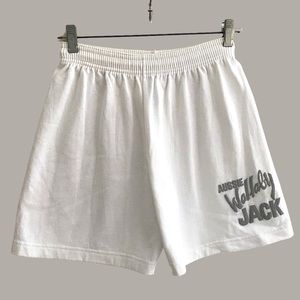 Vintage Aussie Wallaby Jack White Spell-out Shorts Size Medium